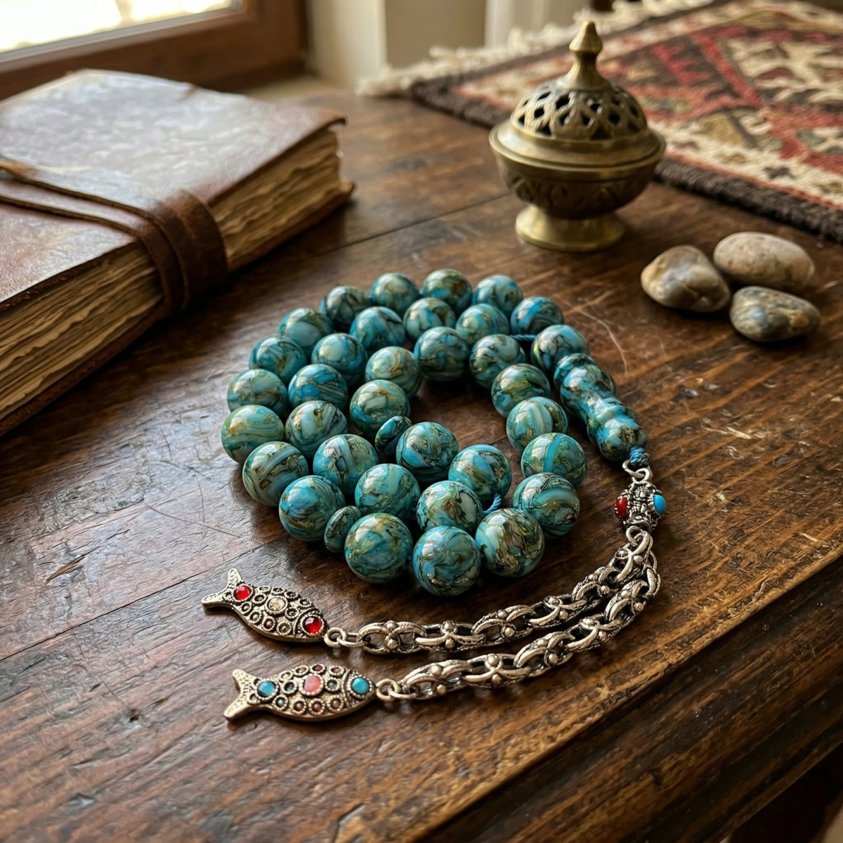 Handmade Mother of Pearl Misbaha