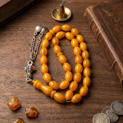 Authentic Pressed Amber Misbaha