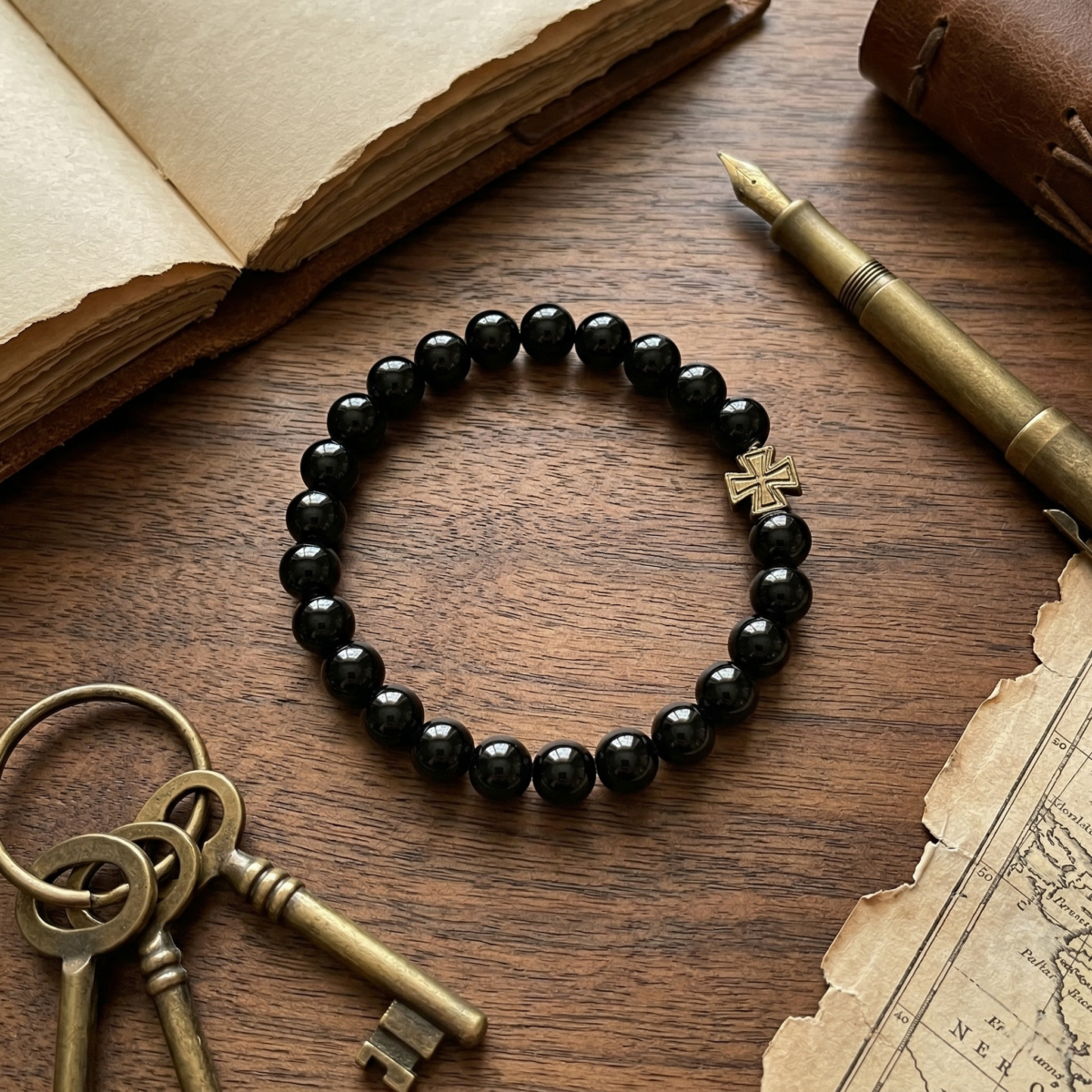 Authentic Black Onix Wristpiece