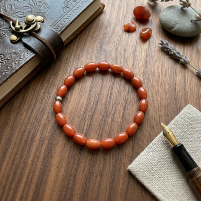 Authentic Red Agate Wristpiece