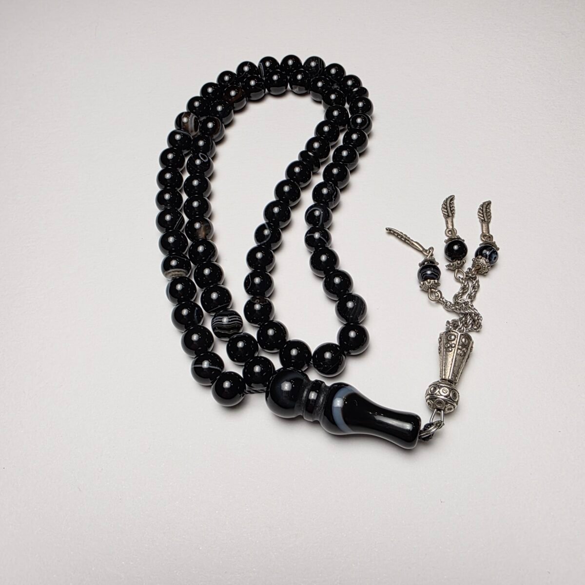 Authentic Black Agate Misbaha